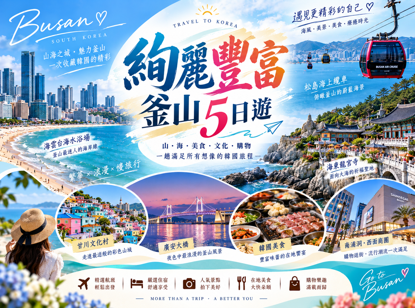 絢麗豐富釜山5日遊